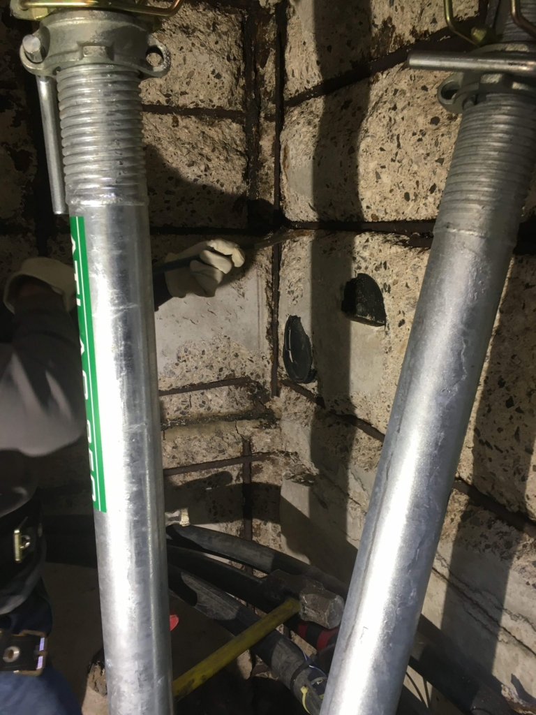 Underground utility vault needing repair